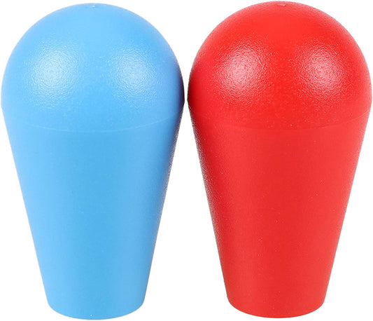 2X Arcade Joystick'S Oval Balltop, Arcade Ellipse Topball Handle Use for 2 Player Arcade Joystick DIY Kit Sanwa Joystick MAME Jamma Part (Red & Blue)